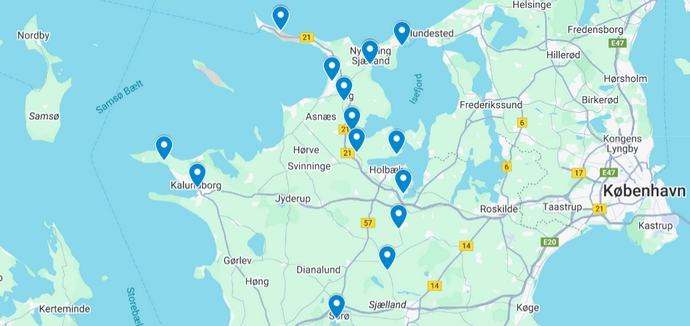 Kort med ansøgninger