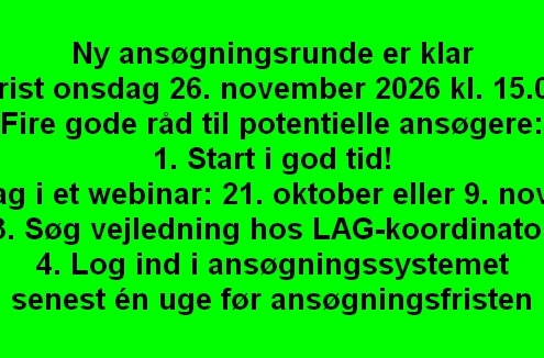 Ny ansøgningsrunde